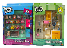New Release Teeny Tinies Teeny Bathroom and Candy Shop Play Sets Lot of 2 NIB