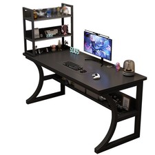 New Computer Desk Table Home Office Desk Workstation W/ Storage Shelves UK STOCK