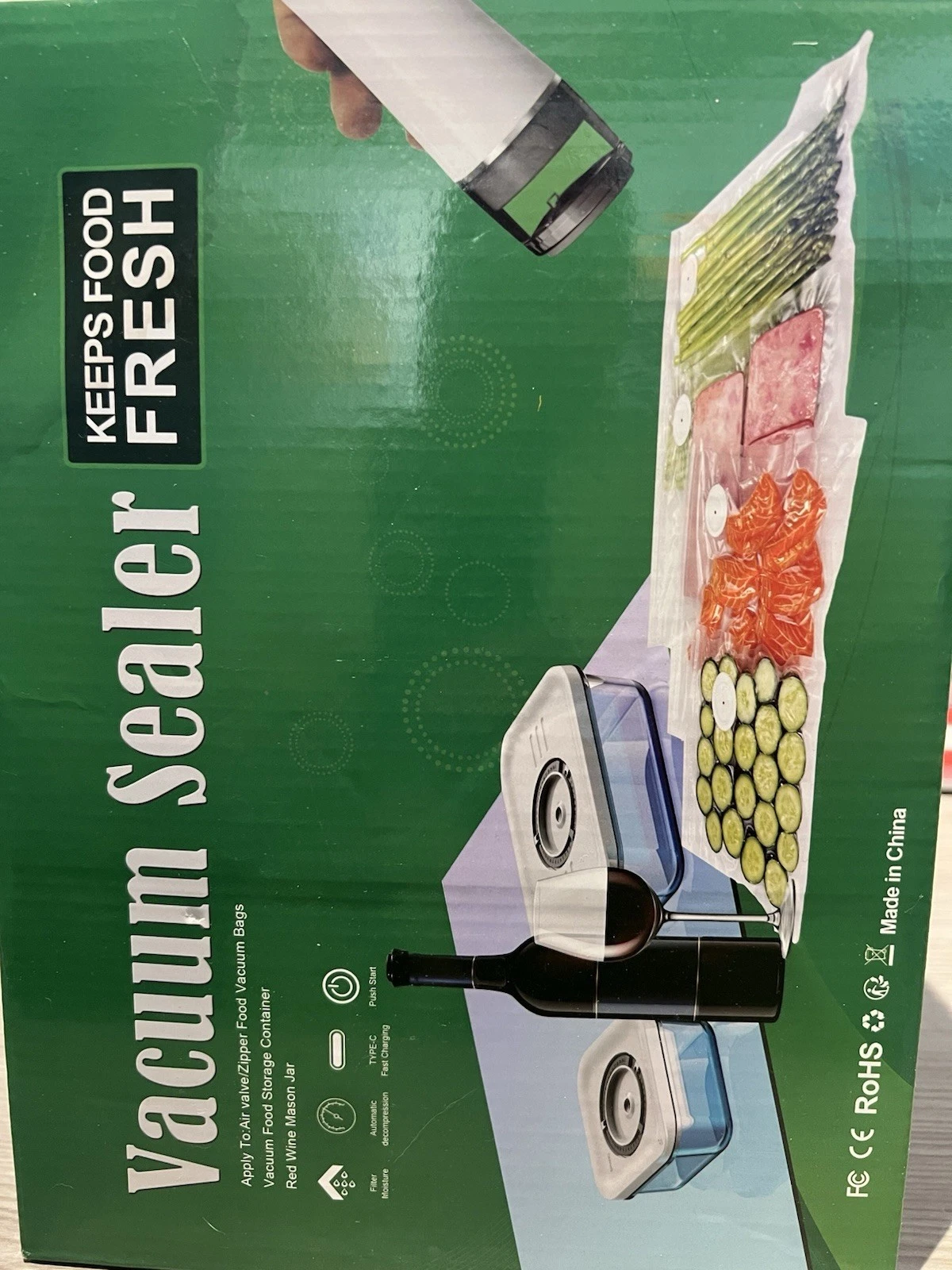 Portable Battery Vacuum Sealer HFRE-370-60kpa with Food Storage Containers
Opens in a new window or