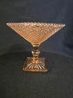 Vintage Anchor Hocking Pink Depression Glass Miss America Compote Dish 5" Tall