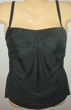MERONA - NEW - BLACK - X LARGE - TANKINI BATHING SUIT TOP
