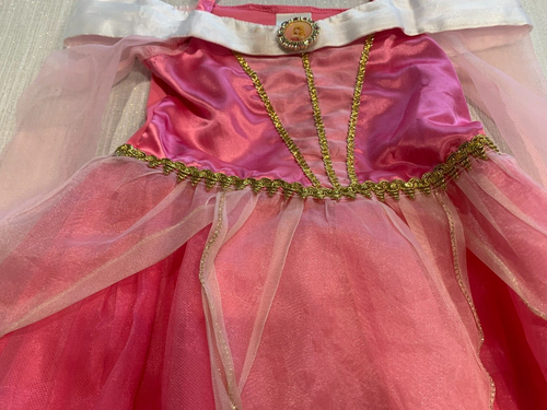 Disney Collection Kids Girls Pink Sleeping Beauty Aurora Costume Dress Size 5-6 - Picture 4 of 12