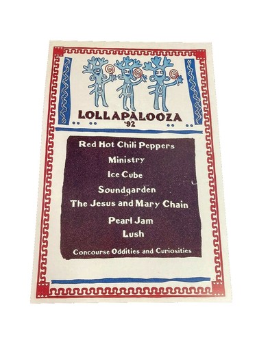 Lollapalooza 1993 Festival Lineup Rock Metal Art Wall Room Poster