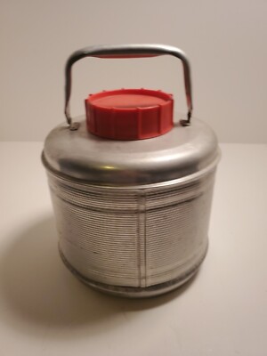Vtg. 1960's Featherflite BY Poloron Aluminum Water Jug