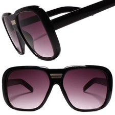Classic Retro Hip Hop Style Black 80s 90s Square Retro Mens Womens Sunglasses