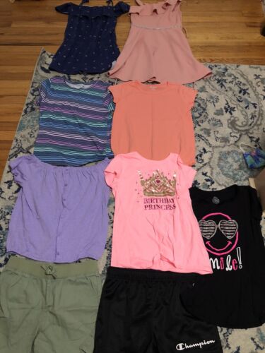 Mädchen Kleidung Set Größe 14 16 Konvolut mit 9 Sommer Stücke Kleid Strampler Shirts kurz - Bild 1 von 10