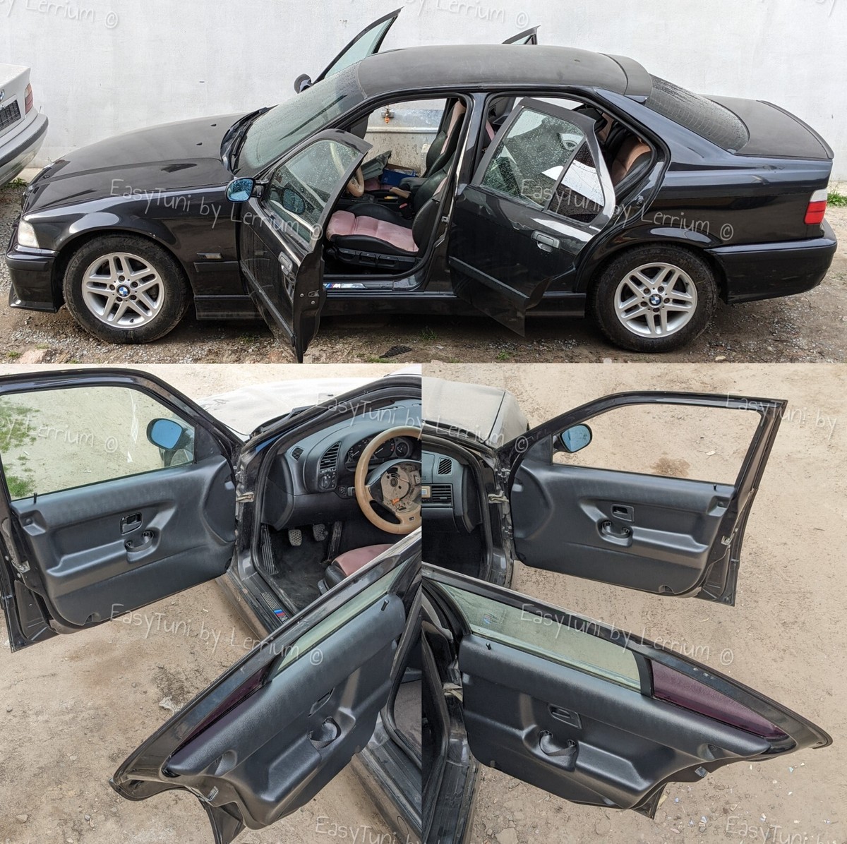 BMW E36 4dr saloon sedan door panels replacement skins cards abs