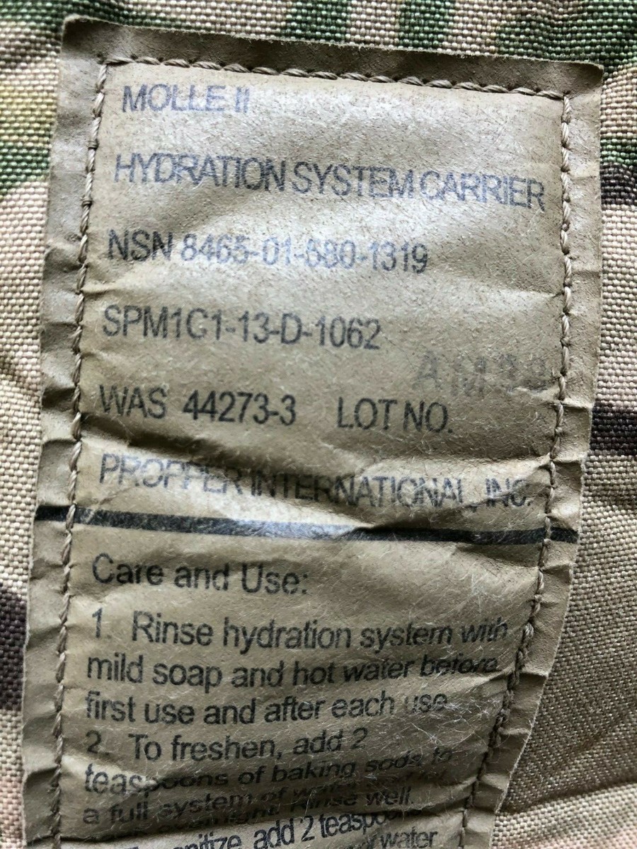 US GI Multicam MOLLE II Military Hydration Carrier System 8465-01  