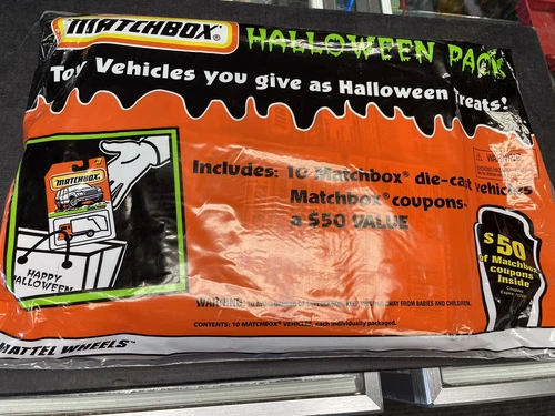 Vtg 1999 MATCHBOX HALLOWEEN TRICK OR TREAT Handouts 10 PACK Cars SEALED New NOS