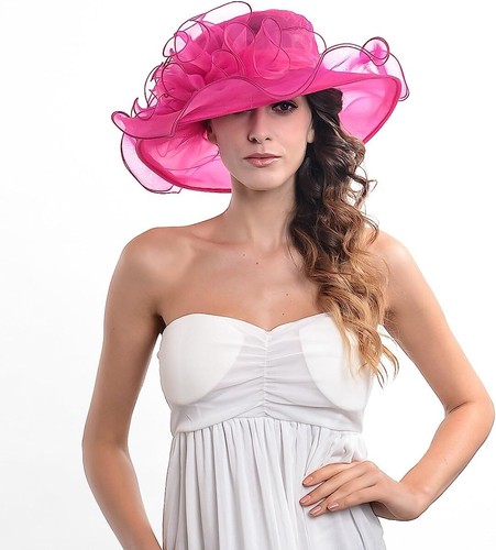 Women's Kentucky Derby Church Dress Hat for Women Bridal Tea Party Wedding - Picture 18 of 22