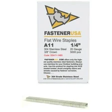 1/4" LEG x 20GA 304SS A11/T50 STAPLES 5,000ct | SSA11-14B5