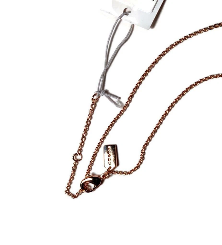 Nuova con etichette Collana Cristallo Coach Oro Rosa $85