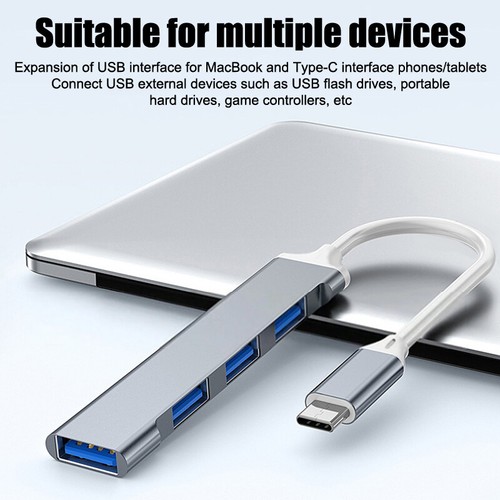 Mini USB Type C Hub 4Port Adapter USB3.1Multi Splitter 4in1 Docking Station - Photo 10/16