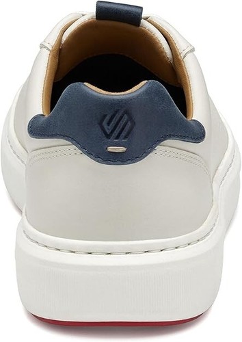 Johnston & Murphy Men's Anders Perforated U-Throat Shoe In White- New in Box - Picture 3 of 4