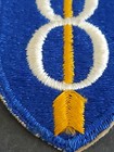VINTAGE RARE ORIGINAL POST WW2 GERMAN MADE 8th INFANTRY DIVISION PATCH LATE 40,S — photo 3
