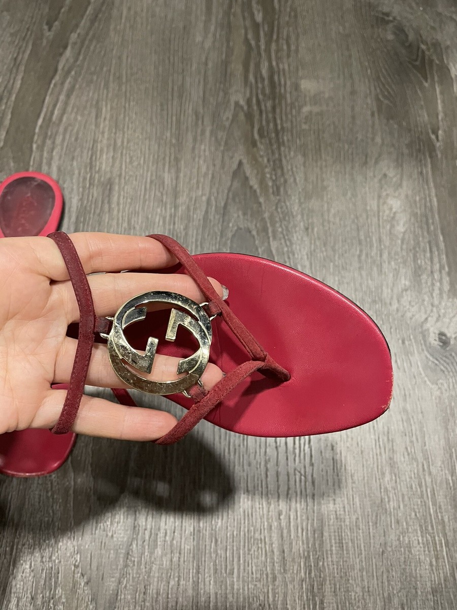gucci sandals size 9.5 womens color red | eBay