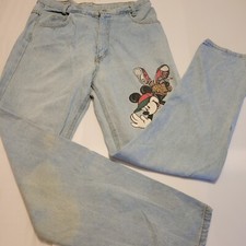 Vintage Mickey Unlimited Jerry Leigh Hip Hop Mickey Mouse Jeans Size 13