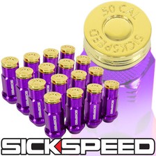 Sickspeed 16 Pc 24k Gold 50 Cal Chrome Bullet 50mm Lug Nuts Lugs 12x1 5 L16 For Sale Online Ebay