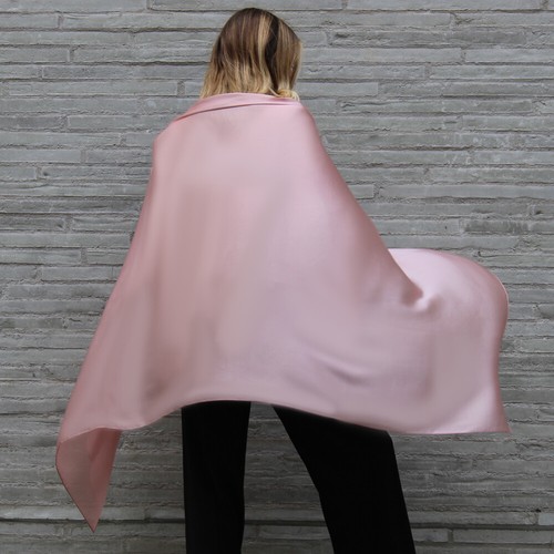 100% Silk Scarf in Beige / Super Soft and Lightweight / Spring Summer Collection - Picture 6 of 6