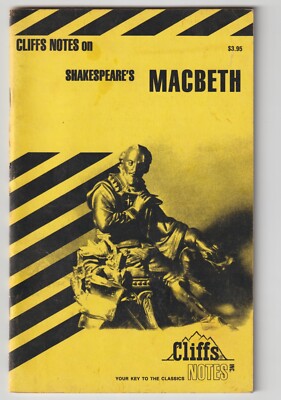 SHAKESPEAR MACBETH Cliffs Notes Paperback 1979