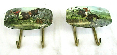 2 Designer Kleiderhaken Wandhaken Mod Depos vemessingt Pferdemotiv 80er (6r)