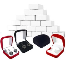 Earring Gift Boxes Red Earring Jewelry Box Wholesale Velvet Box Lot of 12 48 96