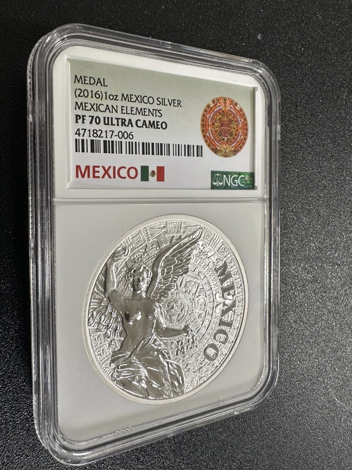 2016-Mo PCGS PR70 DCAM | MEXICO - "Mexican Elements" Silver Medal  Aztec Sign - Image 2 of 4