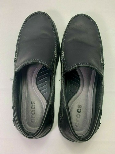 mens leather crocs size 11