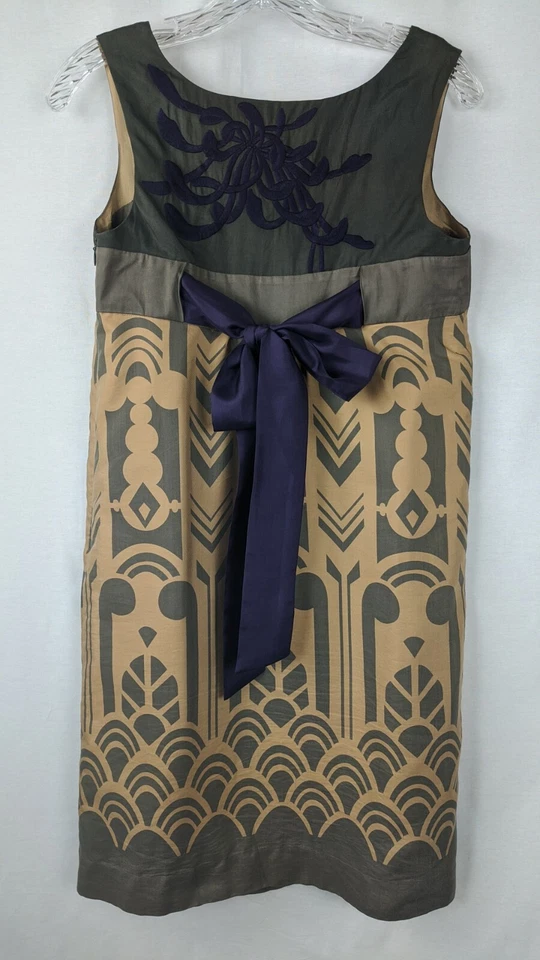 VESTIDO DE VERANO FLOREAT ANTHROPOLOGIE TOTALMENTE FORRADO SEDA Y ALGODÓN SIN MANGAS TALLA 4 Foto 4 de 4