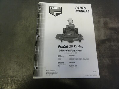 Ferris ProCut 30 Series 3-Wheel Riding Mower Parts Manual   22211