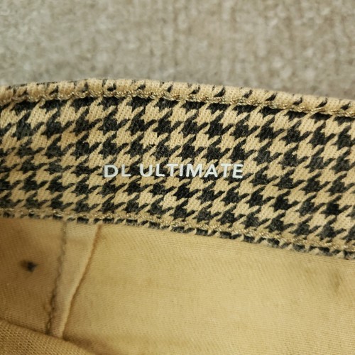 DL1961 Skirt Youth Girls Teen Size 10 Brown Houndstooth Jenny Mini Skirt Stretch - Picture 9 of 12