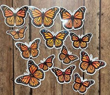 Monarch Butterfly Die Cut Stickers Set Laptop Sticker WaterBottle Sticker