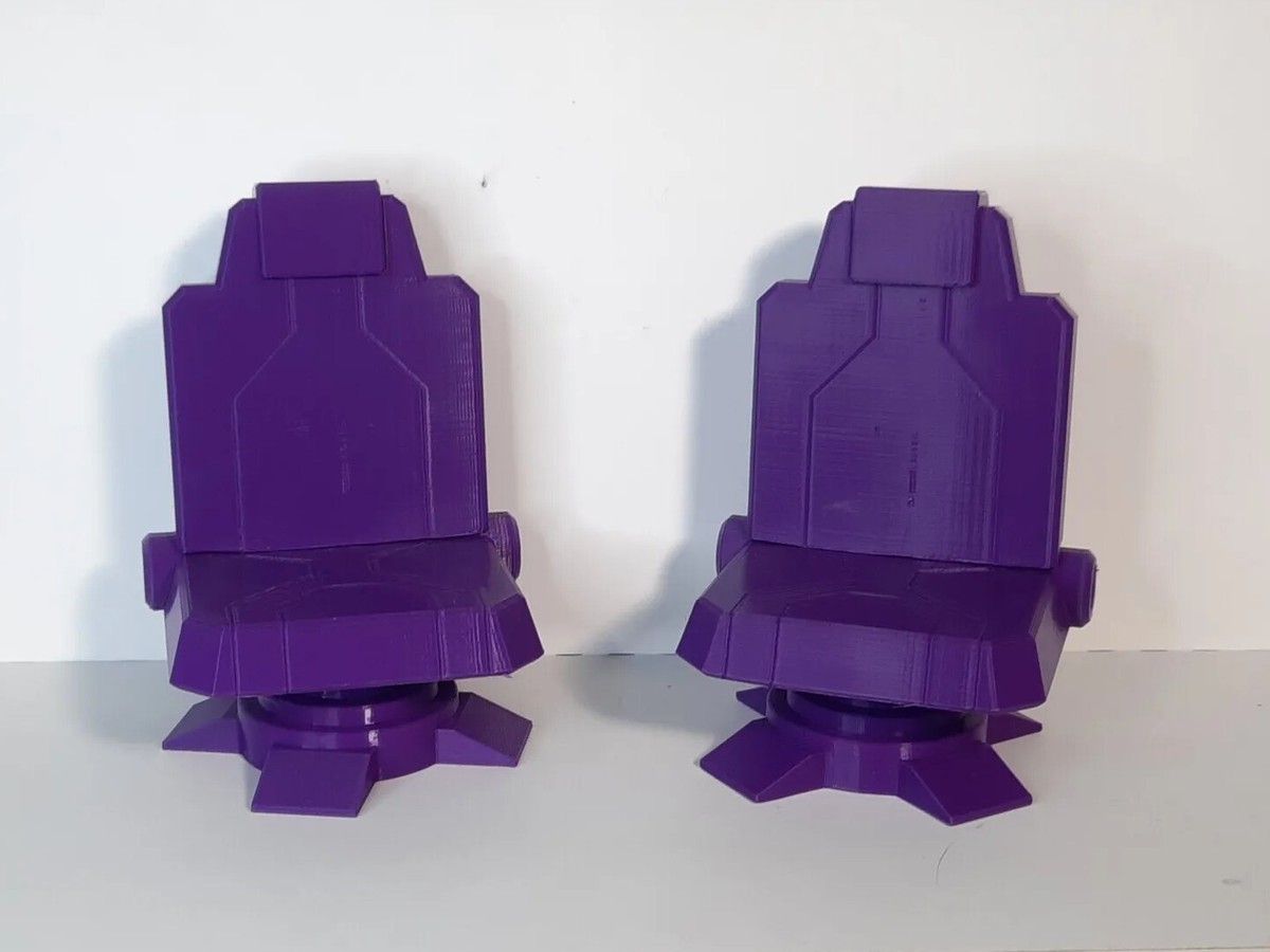 Transformers Decepticon Custom Chair x2 3d Printed Purple Seats TF