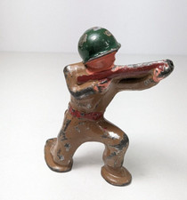 Vintage Barclay Manoil Lead Toy Soldier Kneeling Rifle Pod Footed