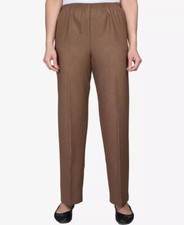 Alfred Dunner Classic Poly Gab Pull On Pant Proportioned Short Length 4500