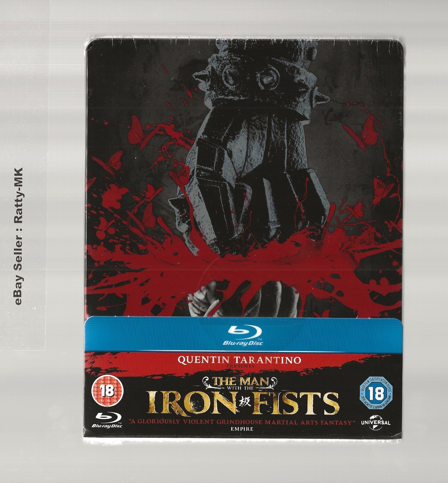 THE MAN WITH THE IRON FISTS - UK EXCLUSIVE BLU RAY STEELBOOK - NEW & SEALED