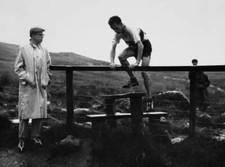 Dave Spencer climbs a stile two miles from the finish of the Ben Ne - Old Photo