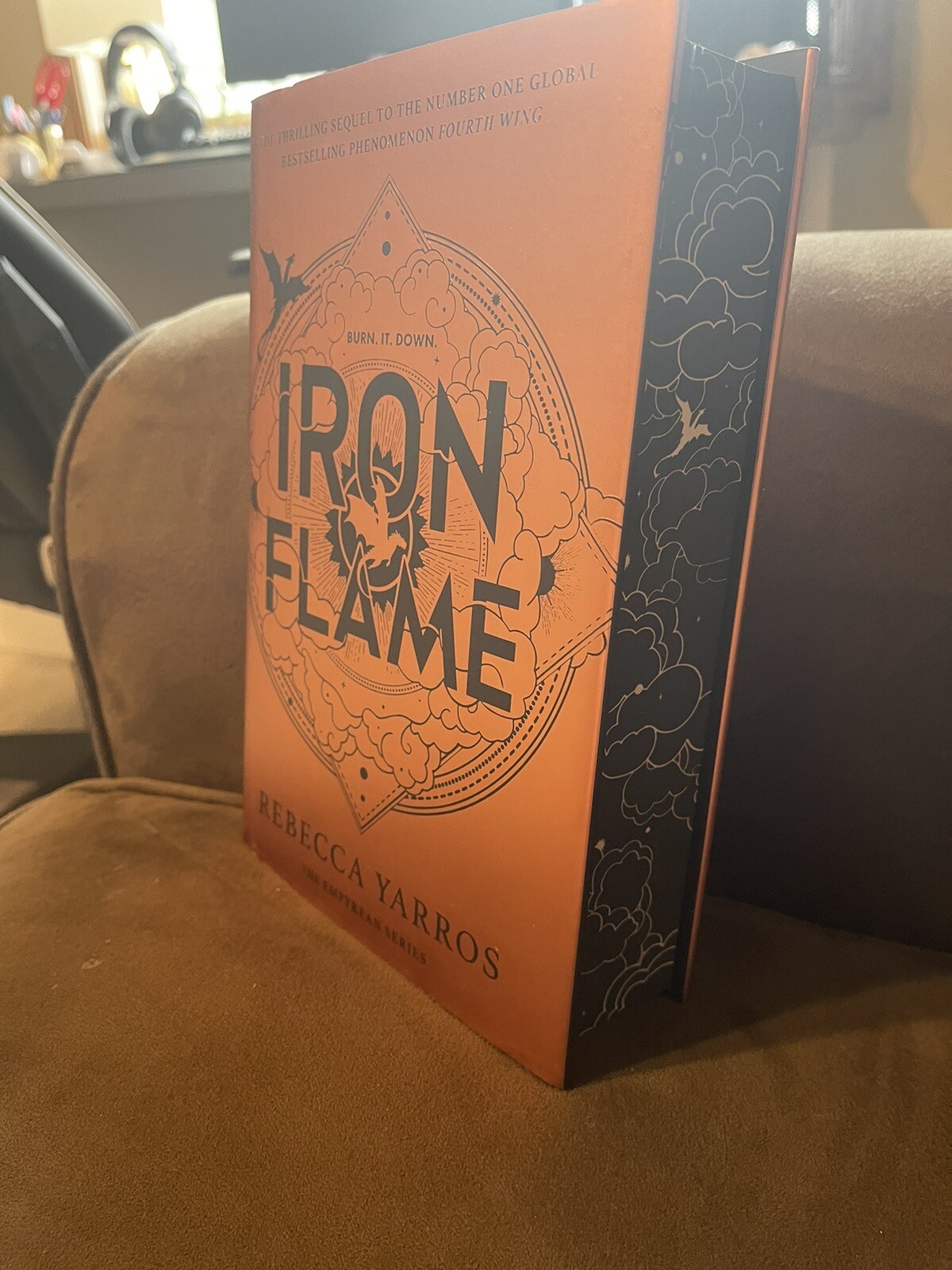 Waterstones IRON FLAME The Empyrean REBECCA YARROS Stenciled Edges