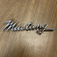 Ford Mustang Fender Script Emblem Vintage 1968 Chrome Classic Car Badge