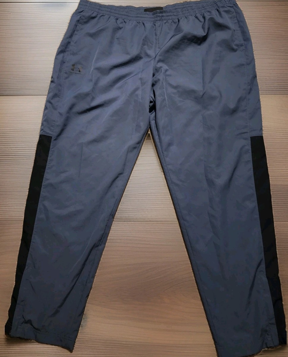 Under Armour UA Vital Woven Pants Gray Black Track Jogging Size