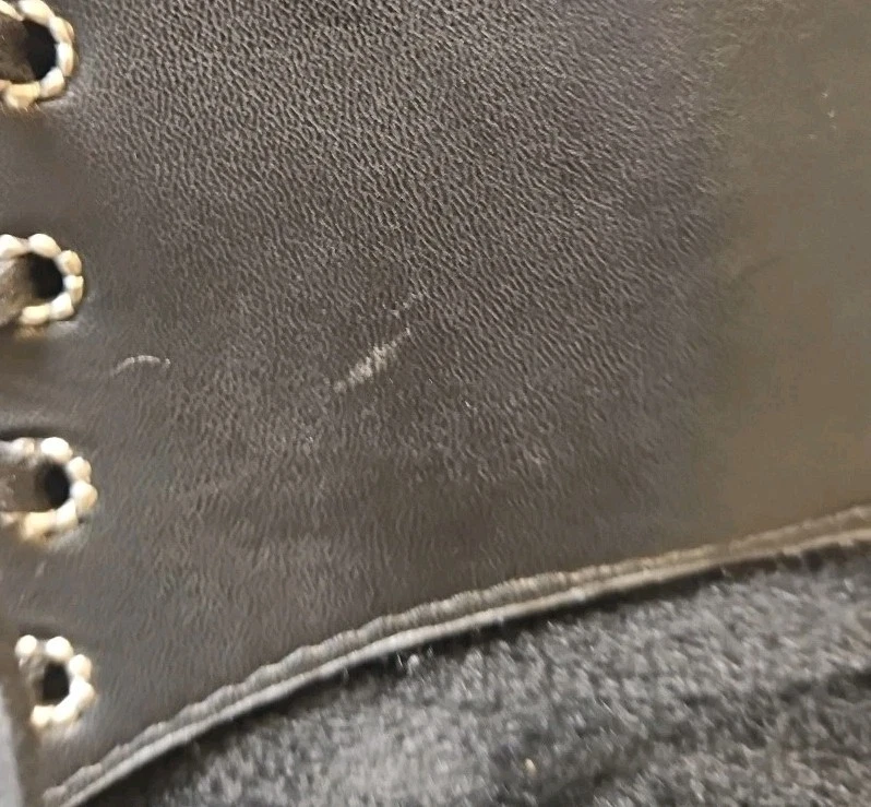 Women's Black Faux Leather Corset Retro Lace-Up Elastic Waist Belt Goth 26"-33" - Image 4 of 4