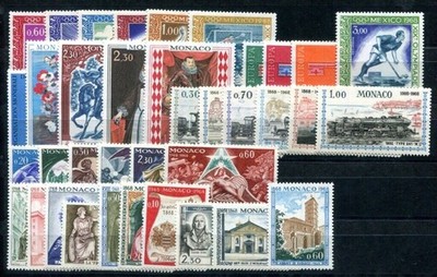MONACO 1968 879-915 ** POSTFRISCH TADELLOS JAHRGANG KOMPLETT(00056