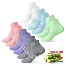 Breathable Bamboo Ankle Socks for Women,6 Pairs Thin Low Cut Sock with Medium