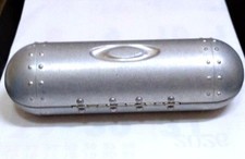 Rare  Oakley Metal Hard Case Silver Early to Mid Model Oval Sunglasses Case Gl