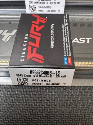 Kingston FURY Beast 16GB (1x16GB) PC5-41600 (DDR5-5200) UDIMM Arbeitsspeicher...