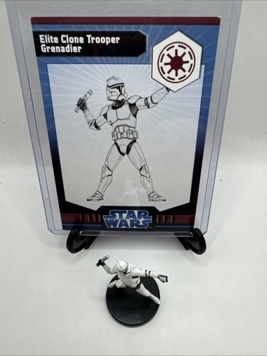 Star Wars Miniatures WOTC Elite Clone Trooper Grenadier 11/40 With Card