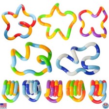10-Pcs Tangle Fidget Toys for Kids Adults - Stress Relief Imagination Tools