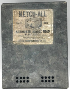 Ketch-All Automatic Mouse Trap Galvanized Metal Multi-Catch 1940-1960 Vintage