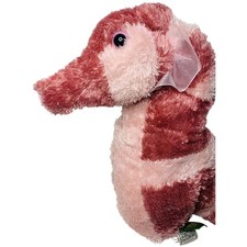 Wild Republic Sea Horse 14" Plush Pink Striped Stuffed Animal 2016 Soft Toy