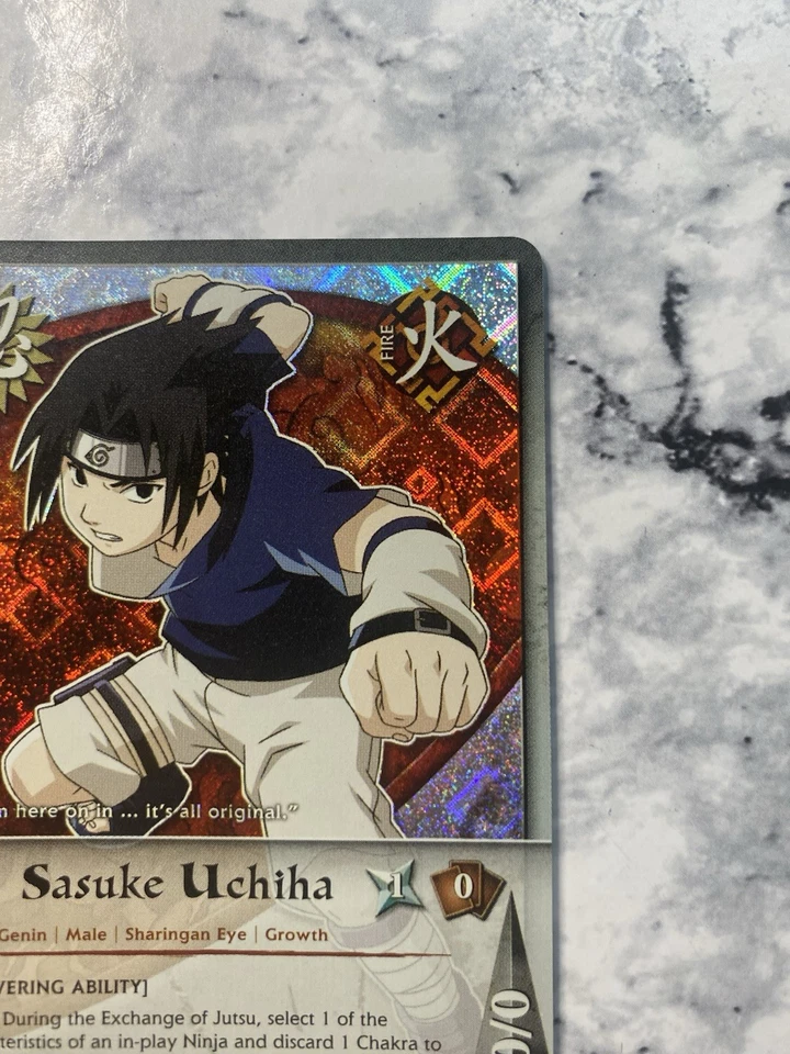 Sasuke Uchiha N-086 Diamond Foil Curse Of The Sand Naruto Chidori 1st ED NM-MINT - Image 3 of 4